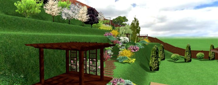 Proiect de amenajare 3D gradina – Terasare